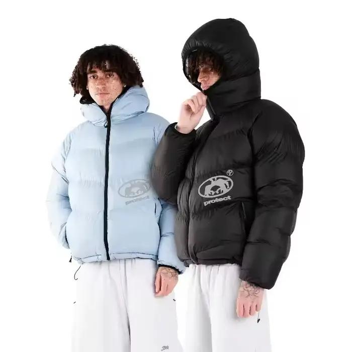 Streetwear hiver réversible doudoune hommes femmes Y2K double couleur vers le bas manteau à capuche matelassé vêtements chauds décontracté Baggy vêtements