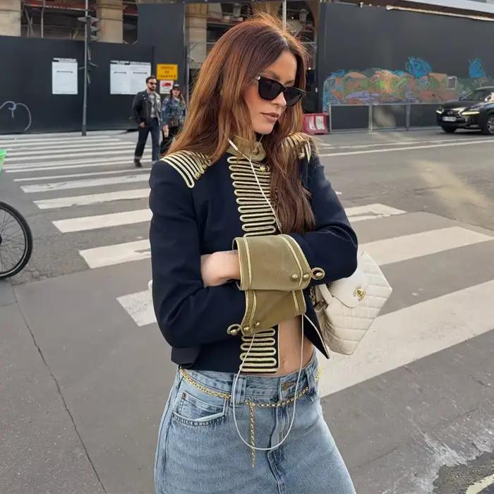 Blouson bomber à col montant pour femme