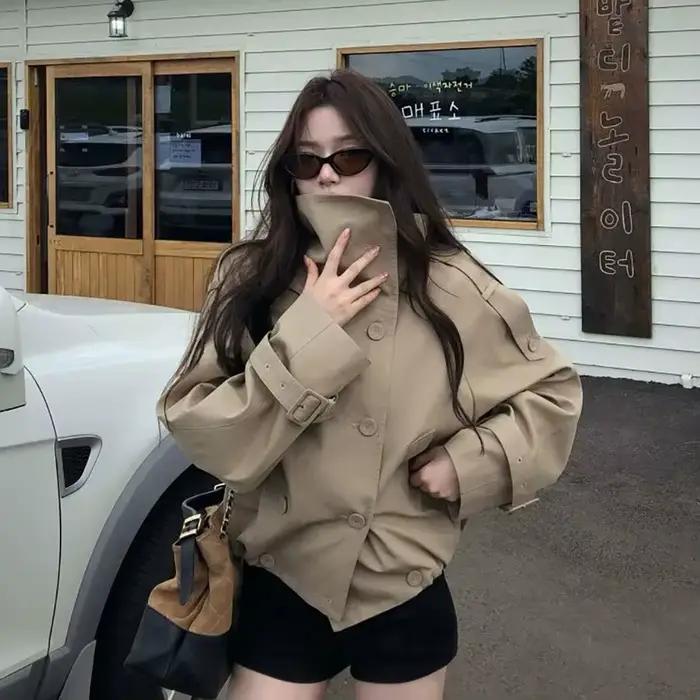 Trench-Coat décontracté de Style coréen pour femmes