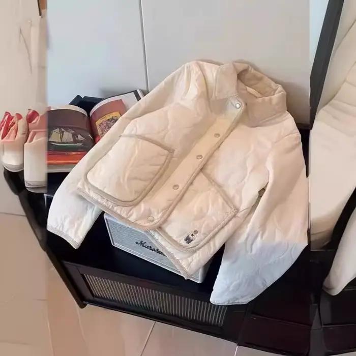 Veste matelassée douce brodée en coton rembourré pour femme