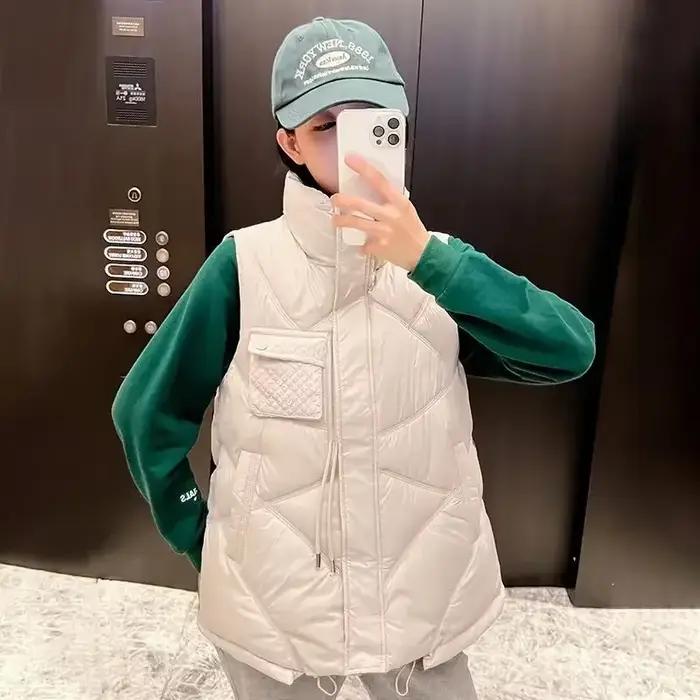 Gilets matelassés pour femmes élégants et pratiques sans manches en coton et polyester pour l'automne et l'hiver occasions professionnelles et décontractées