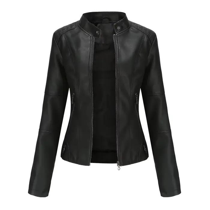 Veste en cuir pour femme 2025 Printemps Automne