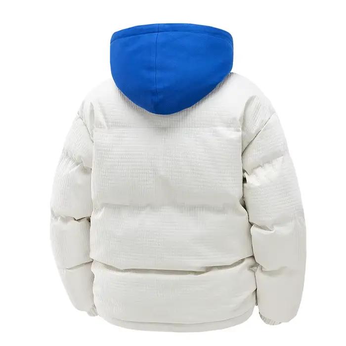 Nouvelle mode à capuche décontracté hommes manteau hiver coupe-vent épaissir solide Parka extérieur ample simplicité