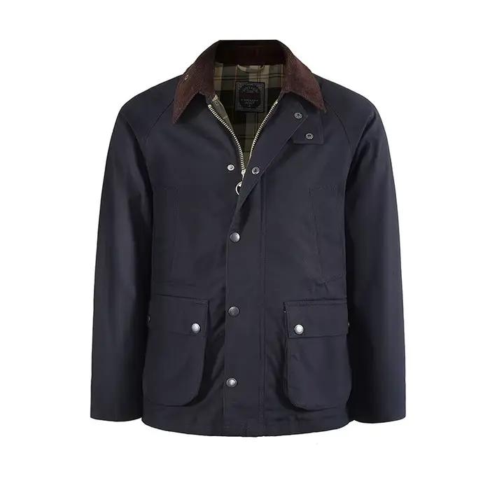 GDDQSDC Veste Rétro de Chasse en Cuir Huilé pour Homme