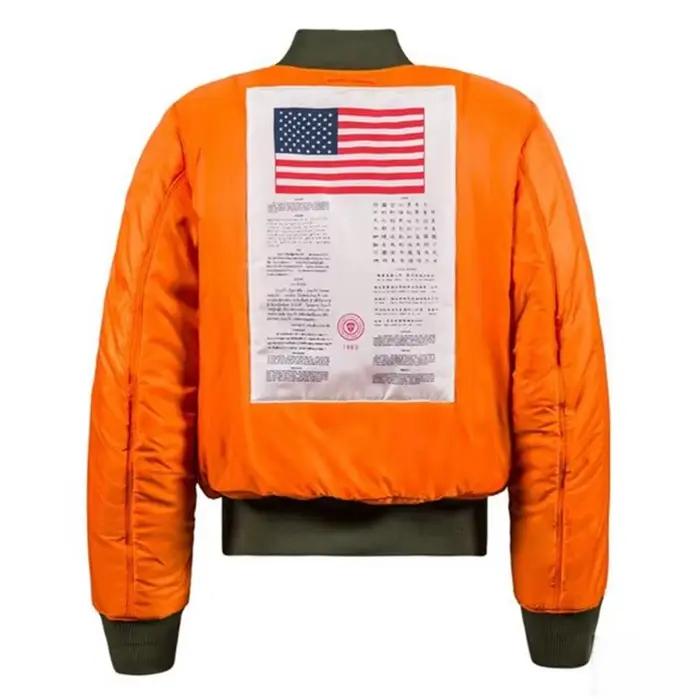 2025 vintage double face veste d'hiver hommes manteau bulle parka puffer chaud bombardier matelassé pilote MA-1 us air force militaire armée
