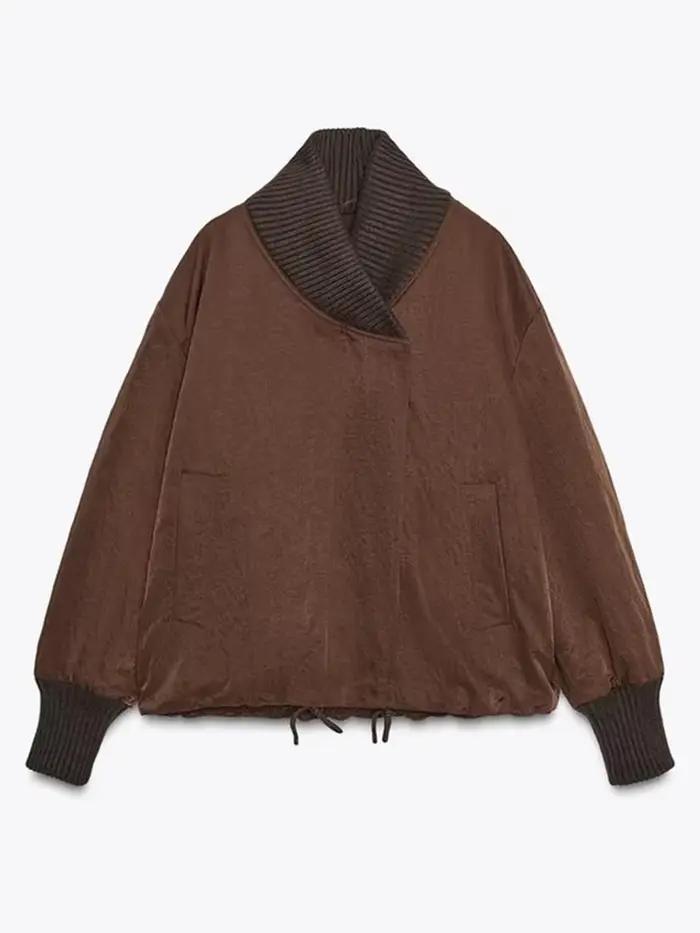 2025 asymétrique femmes doudoune Vintage Laple épaissir manches longues rembourré coton manteau femme automne hiver dame streetwear