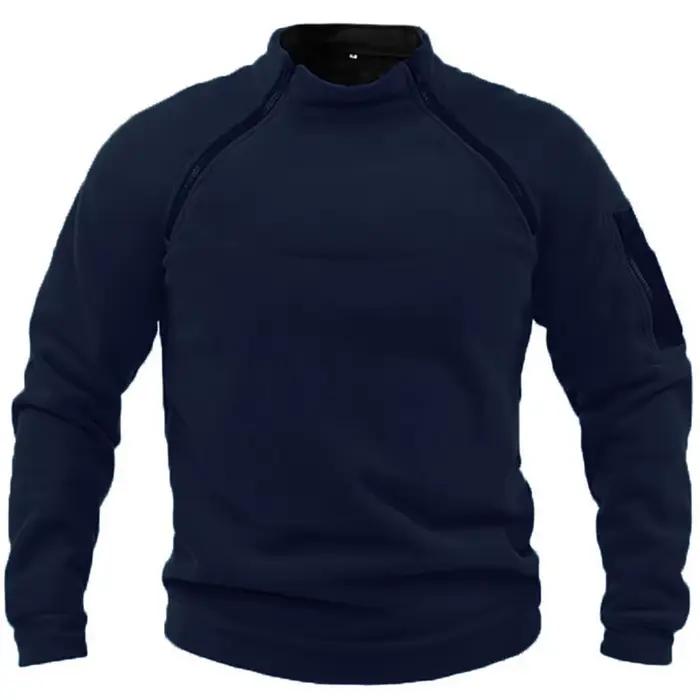 Veste polaire tactique d'extérieur pour hommes, vêtements chauds, pull à fermeture éclair, manteau coupe-vent, sweat-shirt thermique de randonnée