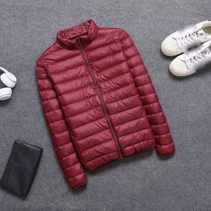 Nouvelle marque automne hiver doudoune légère hommes mode à capuche court grand Ultra-mince léger jeunesse mince manteau doudoune