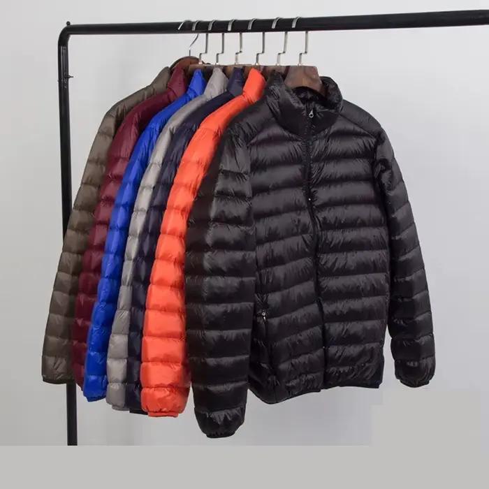 Manteau doudoune décontracté pour hommes, léger et chaud, à manches complètes, idéal pour les saisons d'automne et d'hiver, avec fermeture éclair et plusieurs couleurs disponibles