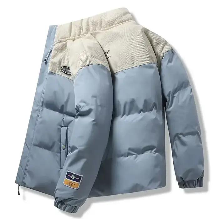 Rembourrage Parkas doudoune pour hommes épissage homme manteau rembourré vêtements d'extérieur vintage