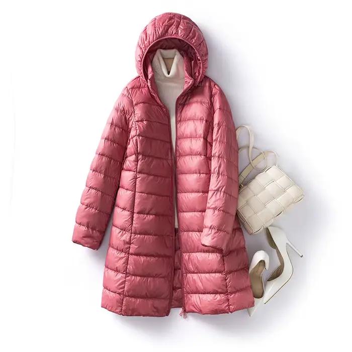 0-10 ℃ Femmes hiver manteau chapeau détachable automne ultraléger canard doudoune