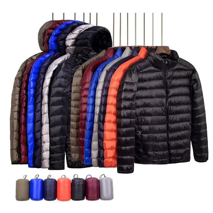 Manteau doudoune décontracté pour hommes, léger et chaud, à manches complètes, idéal pour les saisons d'automne et d'hiver, avec fermeture éclair et plusieurs couleurs disponibles