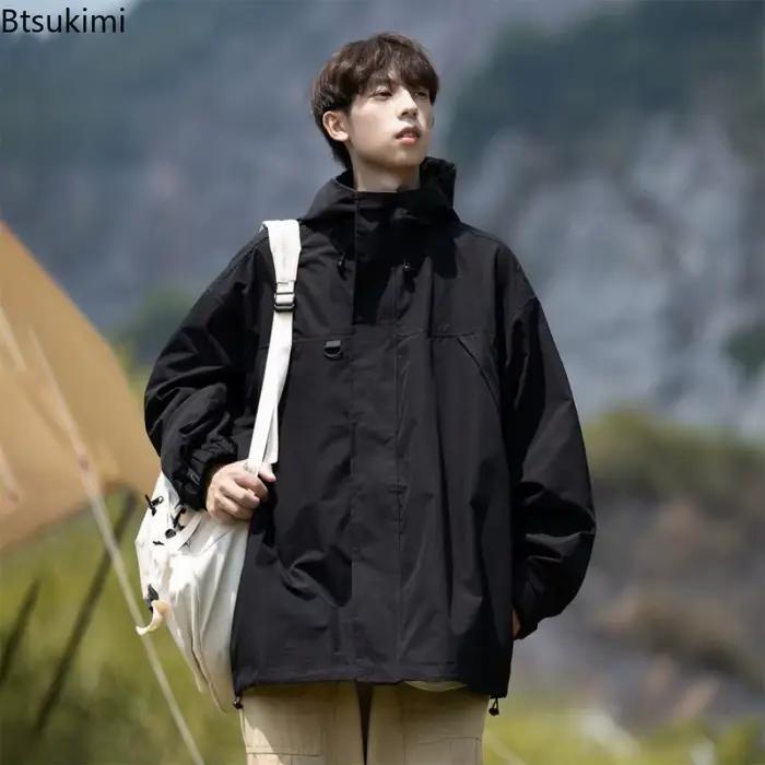 Nouvelle veste de randonnée pour homme, style workwear, beige, automne 2026, veste tendance et cool pour homme, veste à capuche, vêtements pour homme, manteaux