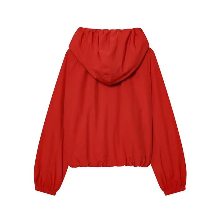 TFAFXY Blouson Bomber Femme Ample à Capuche et Manches Longues avec Cordon de Serrage et Fermeture Éclair