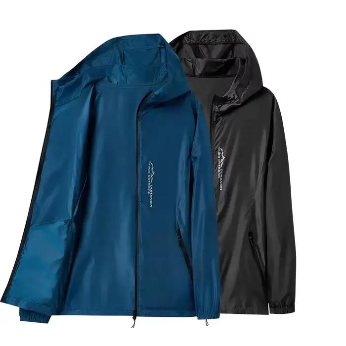 Veste de randonnée imperm\u00e9able pour homme, vêtement de camping, protection solaire, résistance aux UV, séchage rapide, activité extérieure, pluie, printemps, été