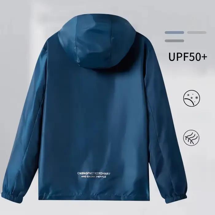 Veste de randonnée imperm\u00e9able pour homme, vêtement de camping, protection solaire, résistance aux UV, séchage rapide, activité extérieure, pluie, printemps, été