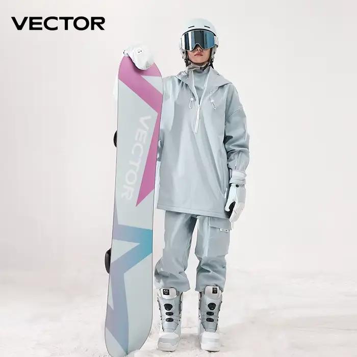 Veste de Ski de couleur unie pour hommes et femmes