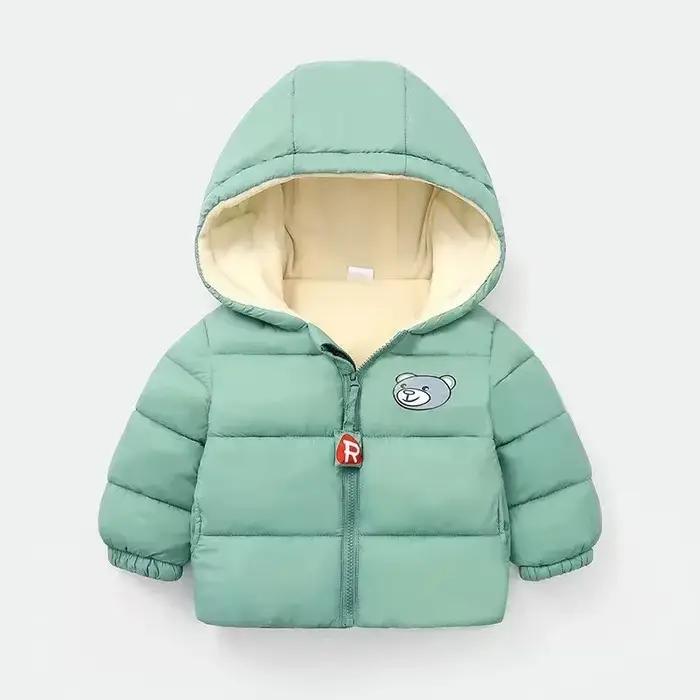 Hiver bébé garçons veste polaire pour enfants dessin animé ours manteau à glissière automne garçon chaud à capuche doudoune vêtements d'extérieur pour enfants