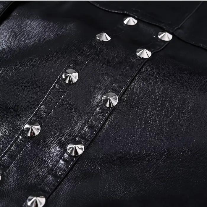 Gilets en cuir noir pour hommes