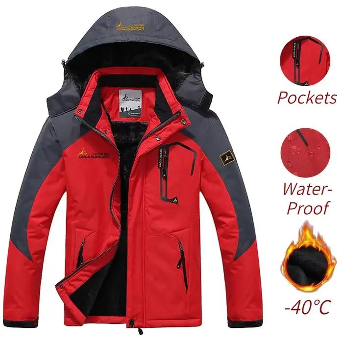 Hiver épais chaud Parka hommes coupe-vent Plus