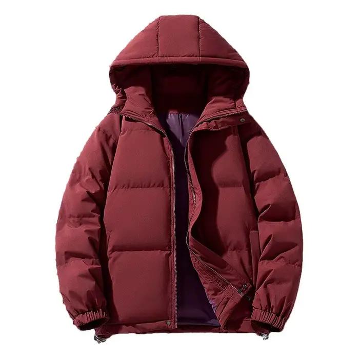 Doudoune d'hiver à capuche avec Logo imprimé