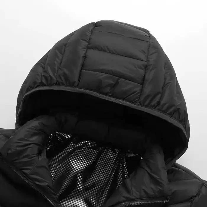 9 zones veste chauffante hommes hiver chaud USB vestes chauffantes Thermostat intelligent à capuche à manches longues vêtements chauffants manteau imperméable