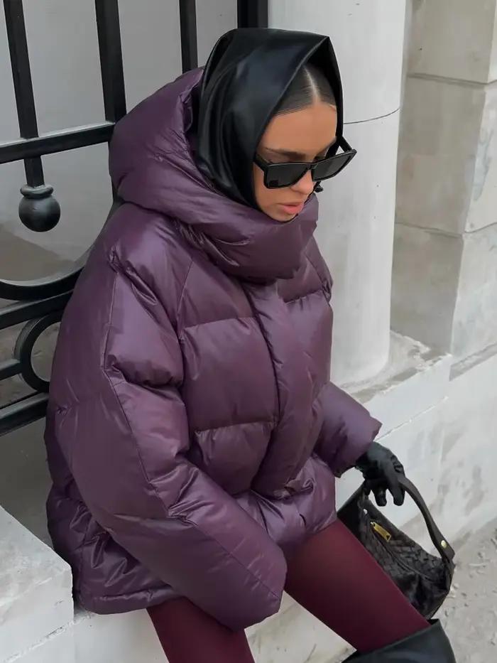 Hiver femmes épaissir coton manteau ample à capuche doudoune 2025 nouvelle mode court