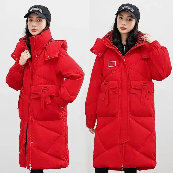 Parkas à capuche monochromes pour femmes avec grandes poches