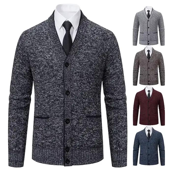 Gilet Décontracté à Col en V pour Homme, Pull à lèvent, Chaud, Polyvalent, Collection Automne-Hiver
