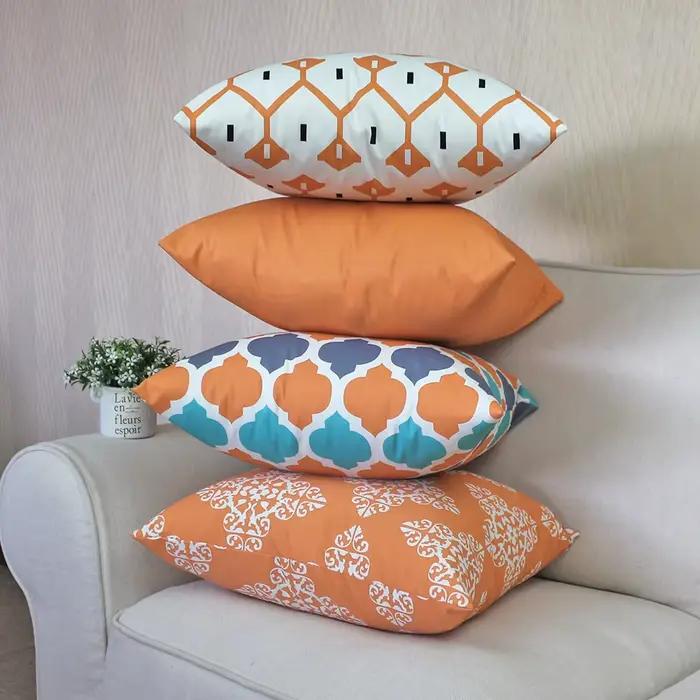 Juste de coussin imperméable pour chaise de jardin extérieur, taie d'oreiller décorative pour balcon, éclaboussures d'eau, 40 cm, 45 cm, 50 cm, 60cm