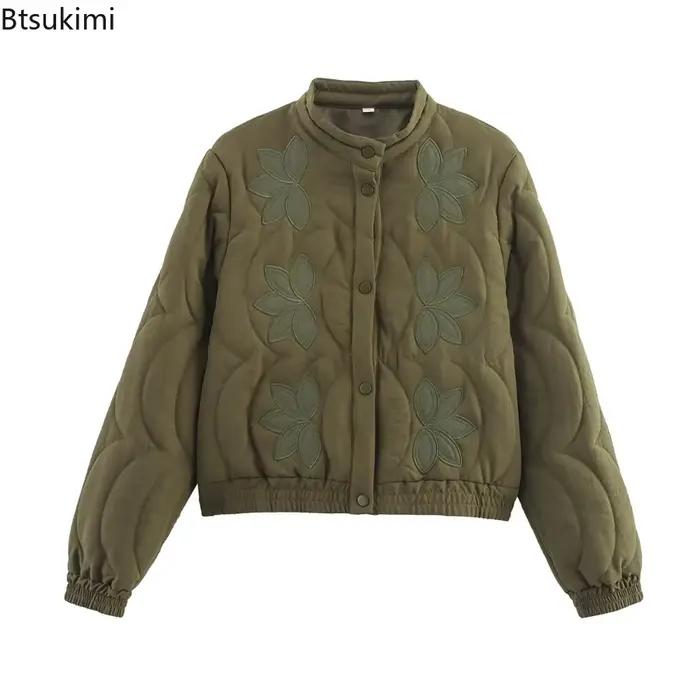 Manteau en coton brodé pour femme Hiver 2026