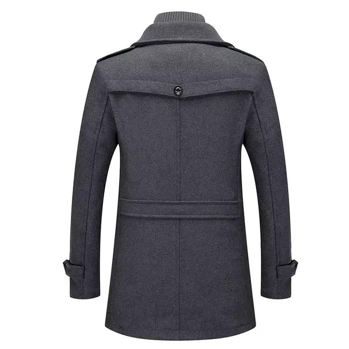 Manteau en laine d'affaires décontracté homme, élégant avec col rabattu, résistant au froid, automne hiver, couleur bleu marine, brun, gris, chamois, noir, taille M à 5XL