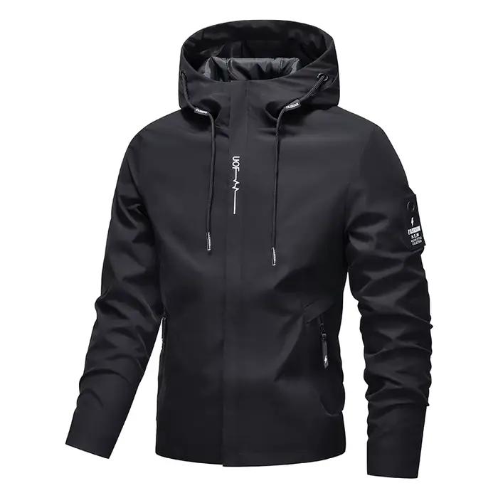 Veste imperméable hommes extérieur Softshell veste à capuche zippée coupe-vent randonnée Camping manteaux légers printemps automne manteaux