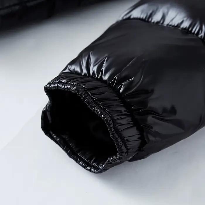Nouveau brillant doudoune hommes vestes courte hiver à capuche femmes épaissi maintien au chaud résistant au froid à manches longues Cardigan veste
