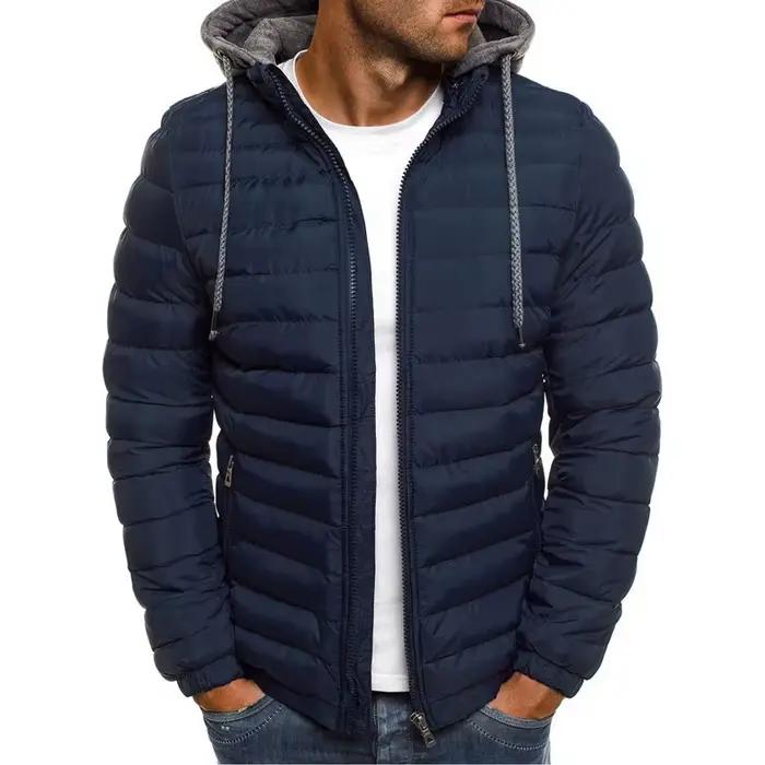 Veste homme Parkas automne hiver confort chaud vestes à capuche manteaux décontracté solide à manches longues