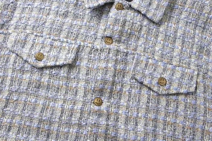 Veste en jean ample pour homme avec logo brodé Drew House, style rétro américain, imprimé de créateur
