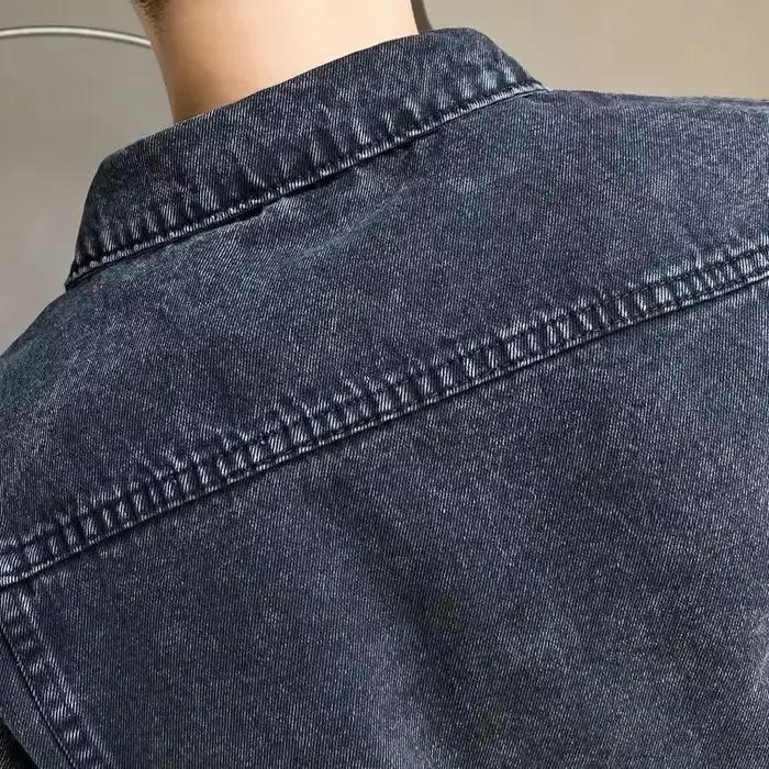Manteau en jean homme décontracté style Y2k veste en denim noir bleu vert pour hommes vêtements extérieurs automne printemps occasions quotidiennes