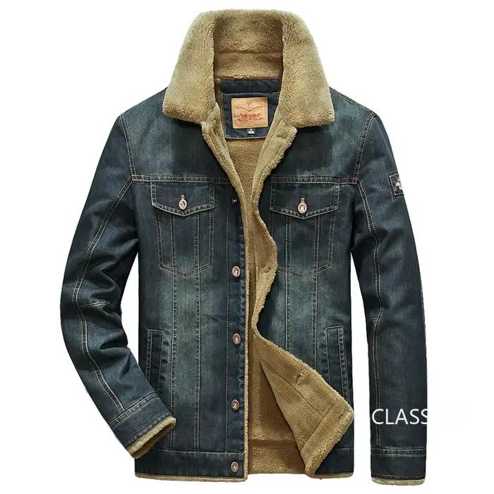 Manteau Homme Denim Bleu Ciel Décontracté Chaud à Capuche Non Polaire Choisir Taille 5XL Occasions Hivernales