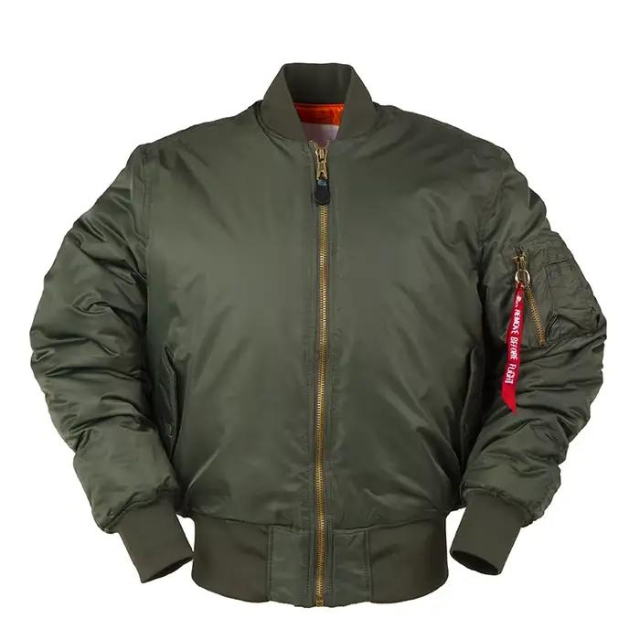2025 vintage double face veste d'hiver hommes manteau bulle parka puffer chaud bombardier matelassé pilote MA-1 us air force militaire armée
