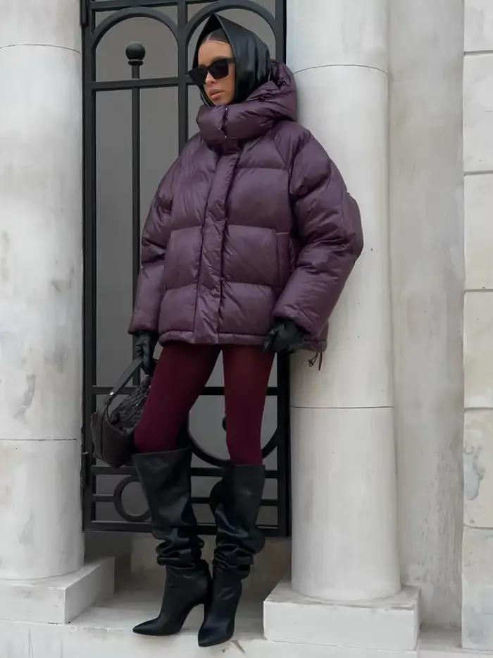 Hiver femmes épaissir coton manteau ample à capuche doudoune 2025 nouvelle mode court