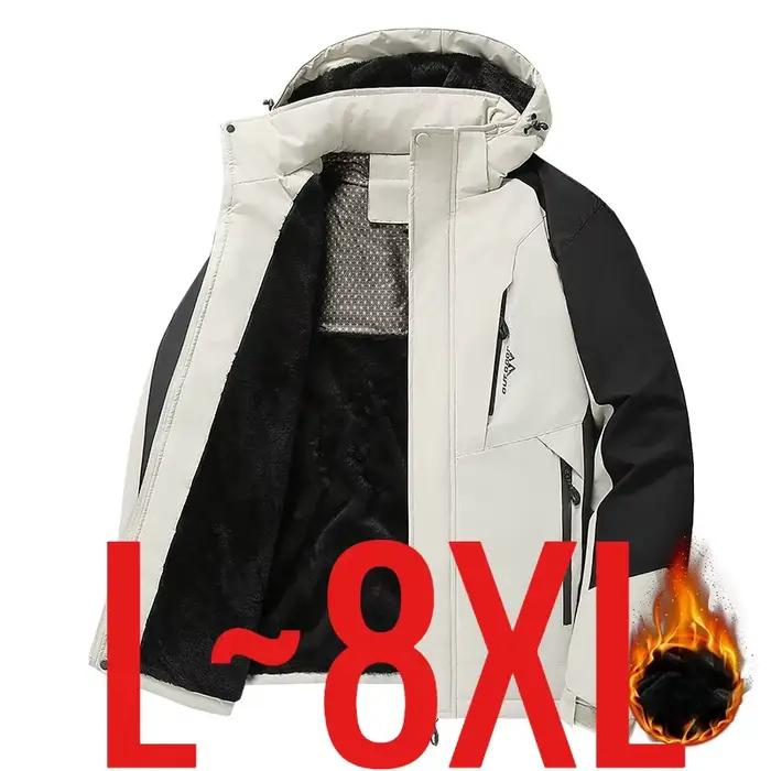 Veste d'hiver grande taille 8XL pour homme