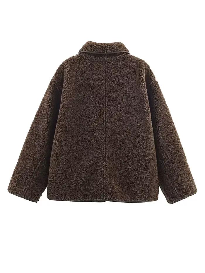 Manteau HH Femme Polyester Streetwear Revers Boutonné Occasions Spéciales Hiver Automne