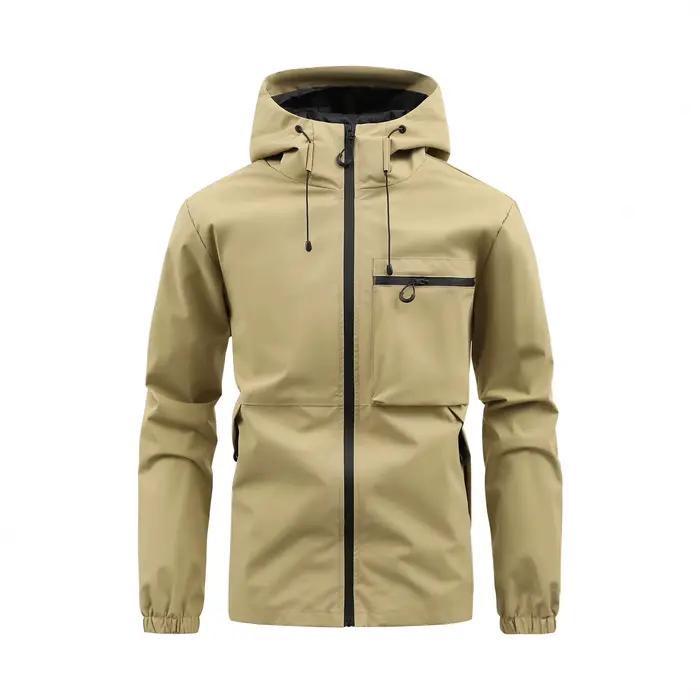 Veste d'assaut pour homme, vêtement de travail imperméable à capuche pour le printemps et l'automne, veste décontractée pour l'extérieur