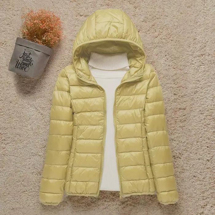 Doudoune fine en duvet de canard blanc pour femme