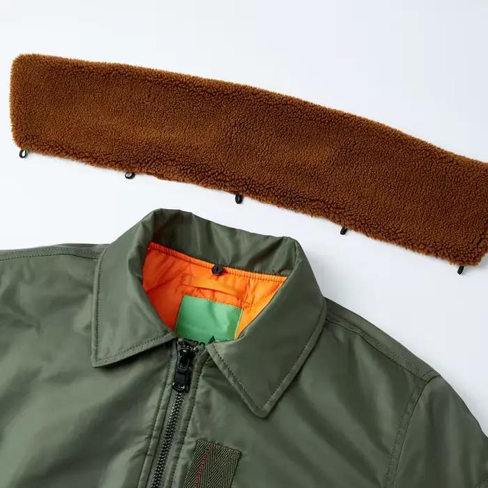Parka Épaisse Vert Armée avec Col Rabattu Pour Hommes, Style Pilote de L'Armée de l'Air, Bomber Jacket, Veste Militaire Tactique, Occasions Spéciales