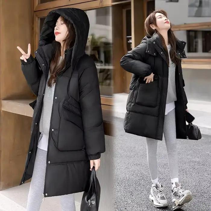 Veste en duvet de coton pour femme, manteau Parkas d'hiver de haute qualité, moyen à Long, coréen, confortable, vêtements d'extérieur, 2025