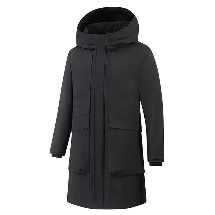 Surdimensionné 3XL-8XL décontracté hommes chaud mi-long canard doudoune hiver extérieur coupe-vent porter épais à capuche bouffant manteaux vêtements