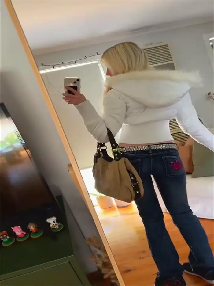 Parkas femmes manteaux courts à capuche fermeture éclair manches longues épais chaud Y2k Streetwear élégant épissure travail manteau automne hiver 2025