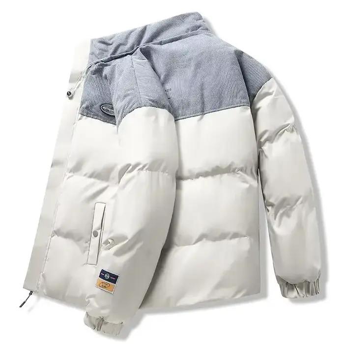 Rembourrage Parkas doudoune pour hommes épissage homme manteau rembourré vêtements d'extérieur vintage