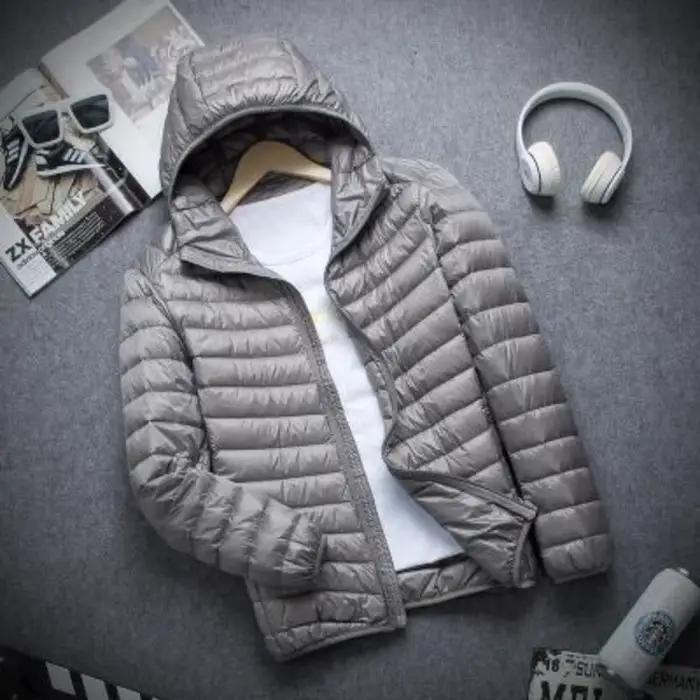 Manteau doudoune décontracté pour hommes, léger et chaud, à manches complètes, idéal pour les saisons d'automne et d'hiver, avec fermeture éclair et plusieurs couleurs disponibles